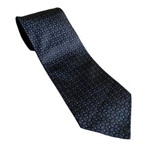 Gucci Men’s Pattern Neck Tie Navy and Black 100% Silk